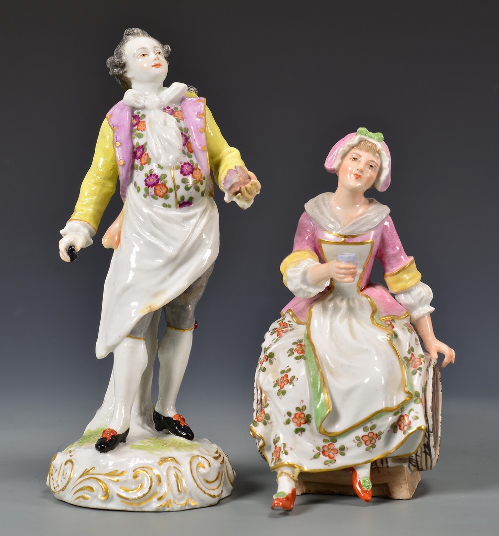 Lot 719: Group of Continental Porcelain Figures, 6 total