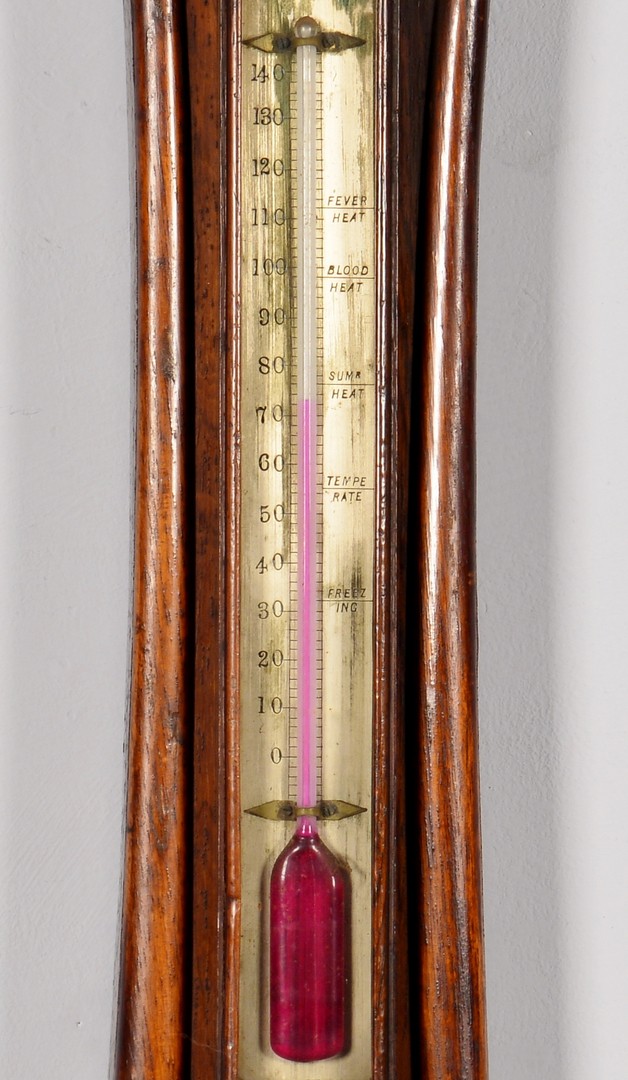 Lot 744: 19th Cent. English Banjo Barometer