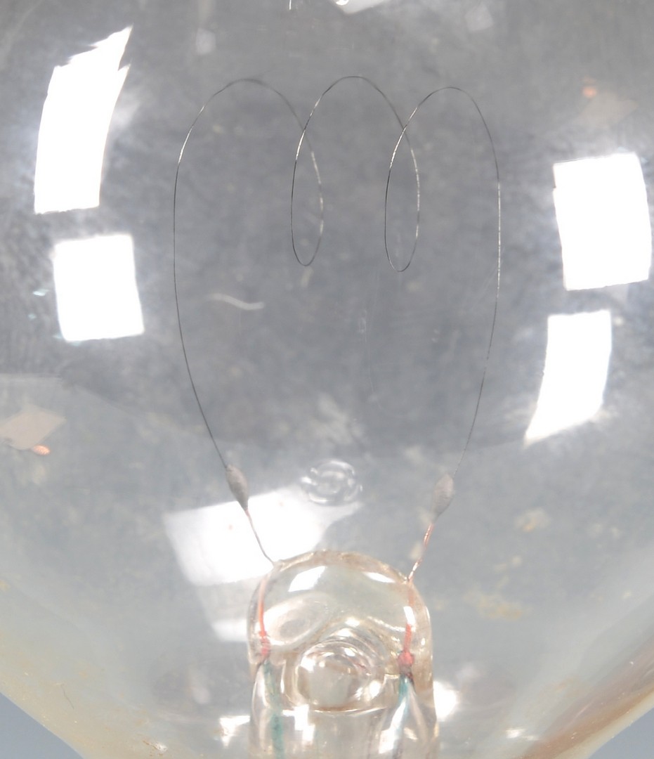 Lot 745: 2 Edison LIght Bulb Lamps, Miner Lamp, Weeden Toy