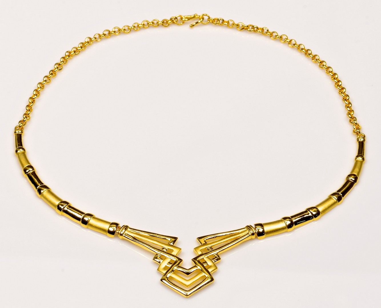 Lot 74: Chinese Modern 24K Gold Necklace