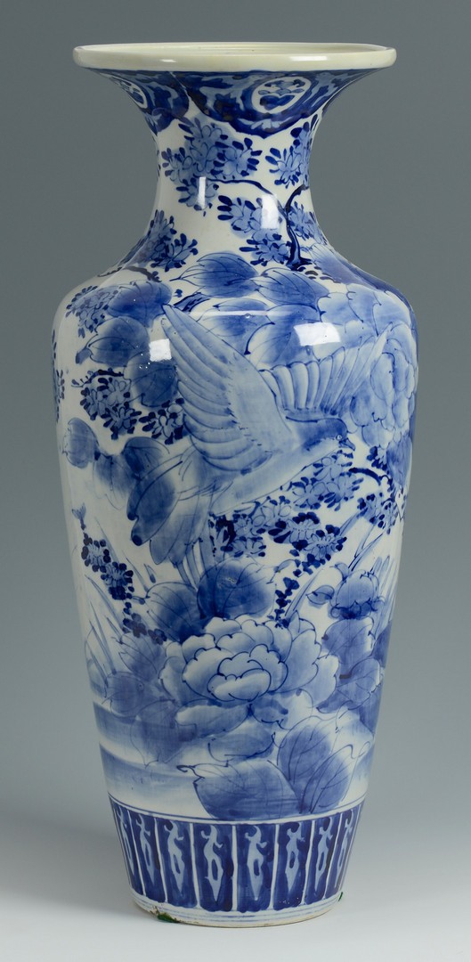 Lot 776: Japanese Arita Blue & White Floor Vase