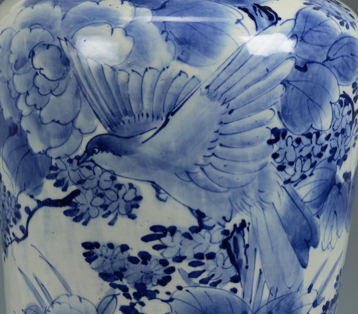 Lot 776: Japanese Arita Blue & White Floor Vase