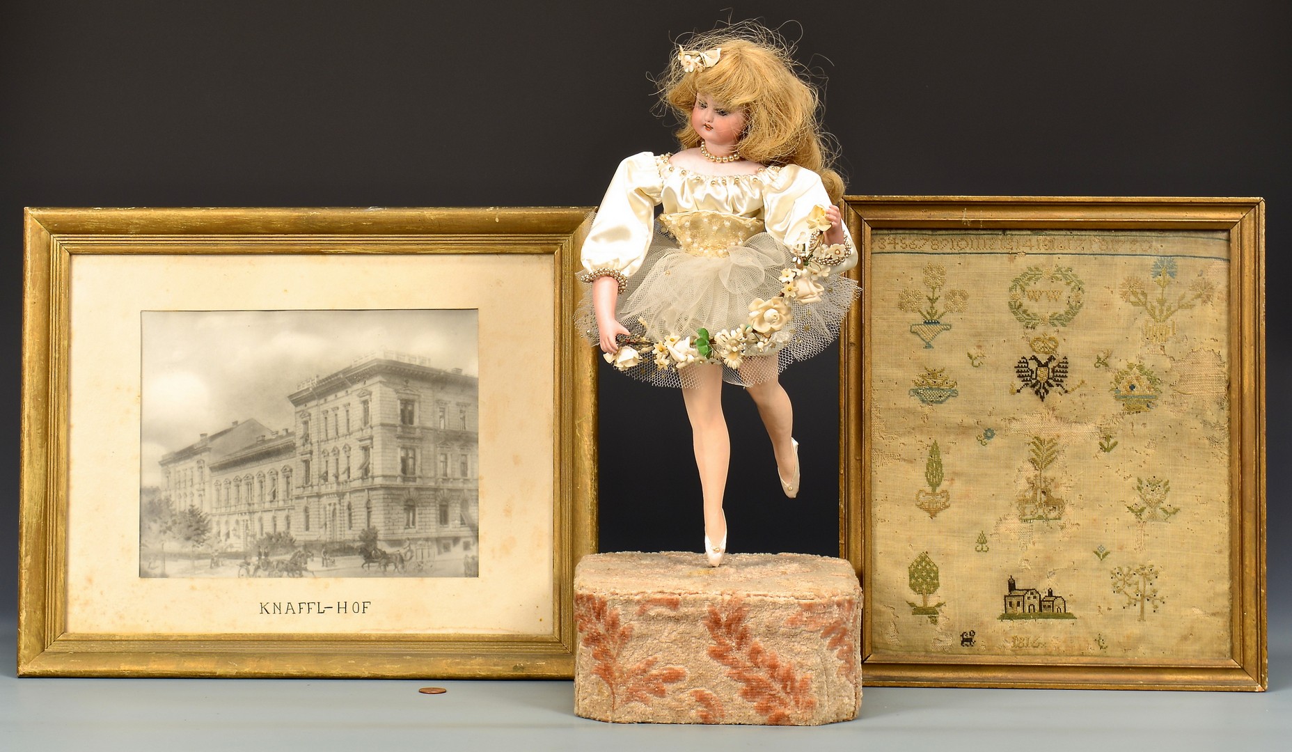 Lot 784: French Vichy Doll Automaton, Knaffl-Hof Building P