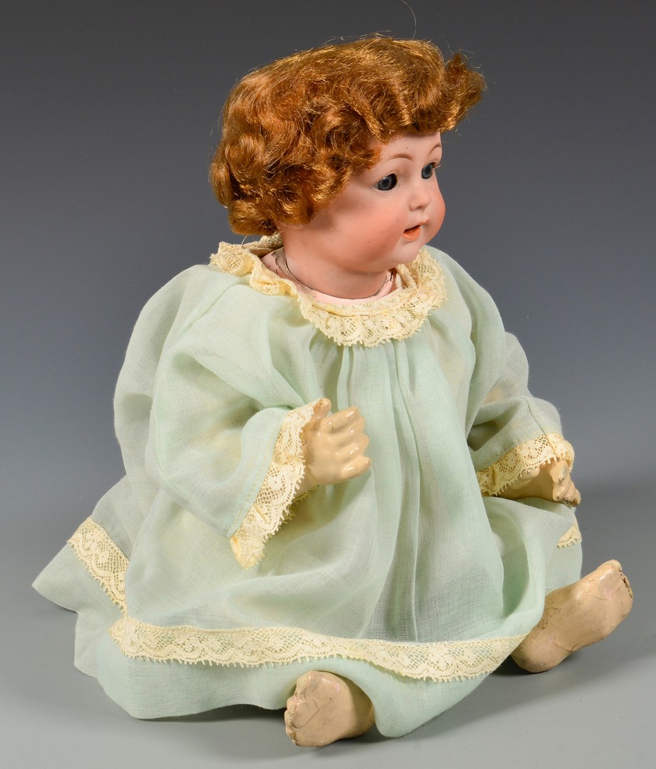 Lot 792: 3 Antique Dolls & Baby Buggy