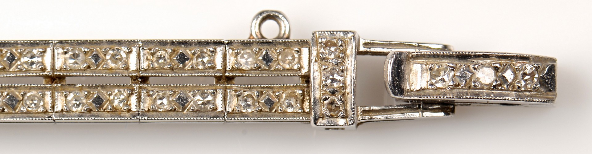 Lot 79: Platinum Hamilton Lady's Diamond Watch