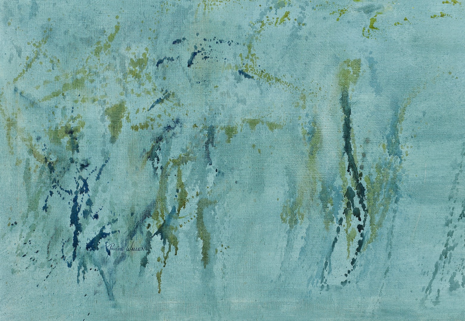 Lot 824: Pauline Wallen Oil on Canvas Abstract