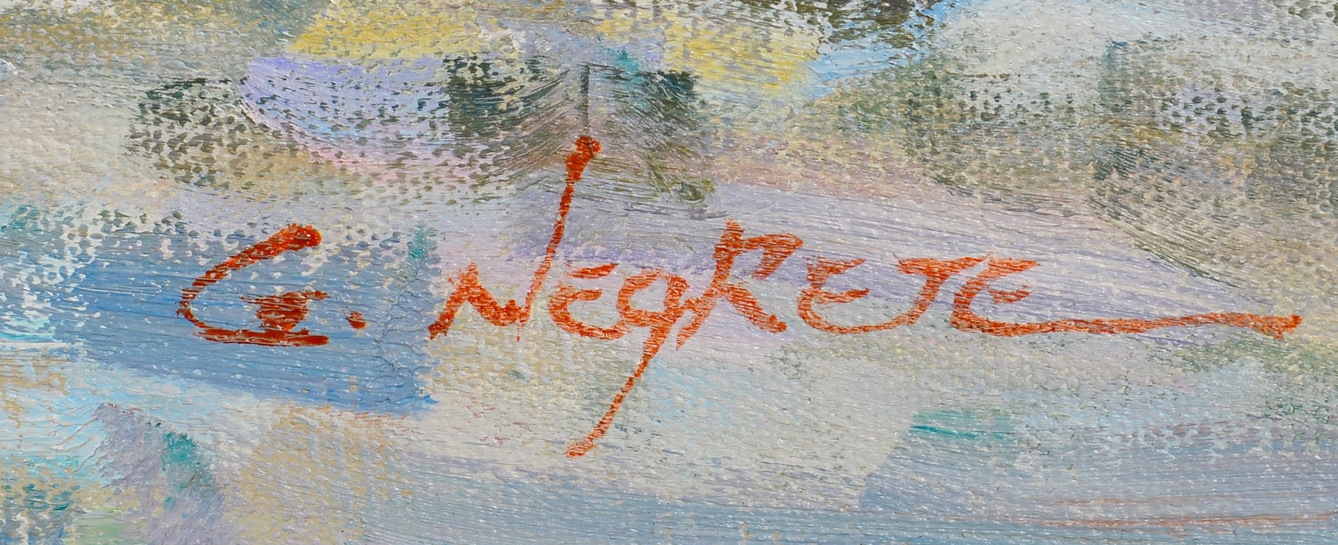 Lot 825: Impressionist Oil on Canvas, Negrete