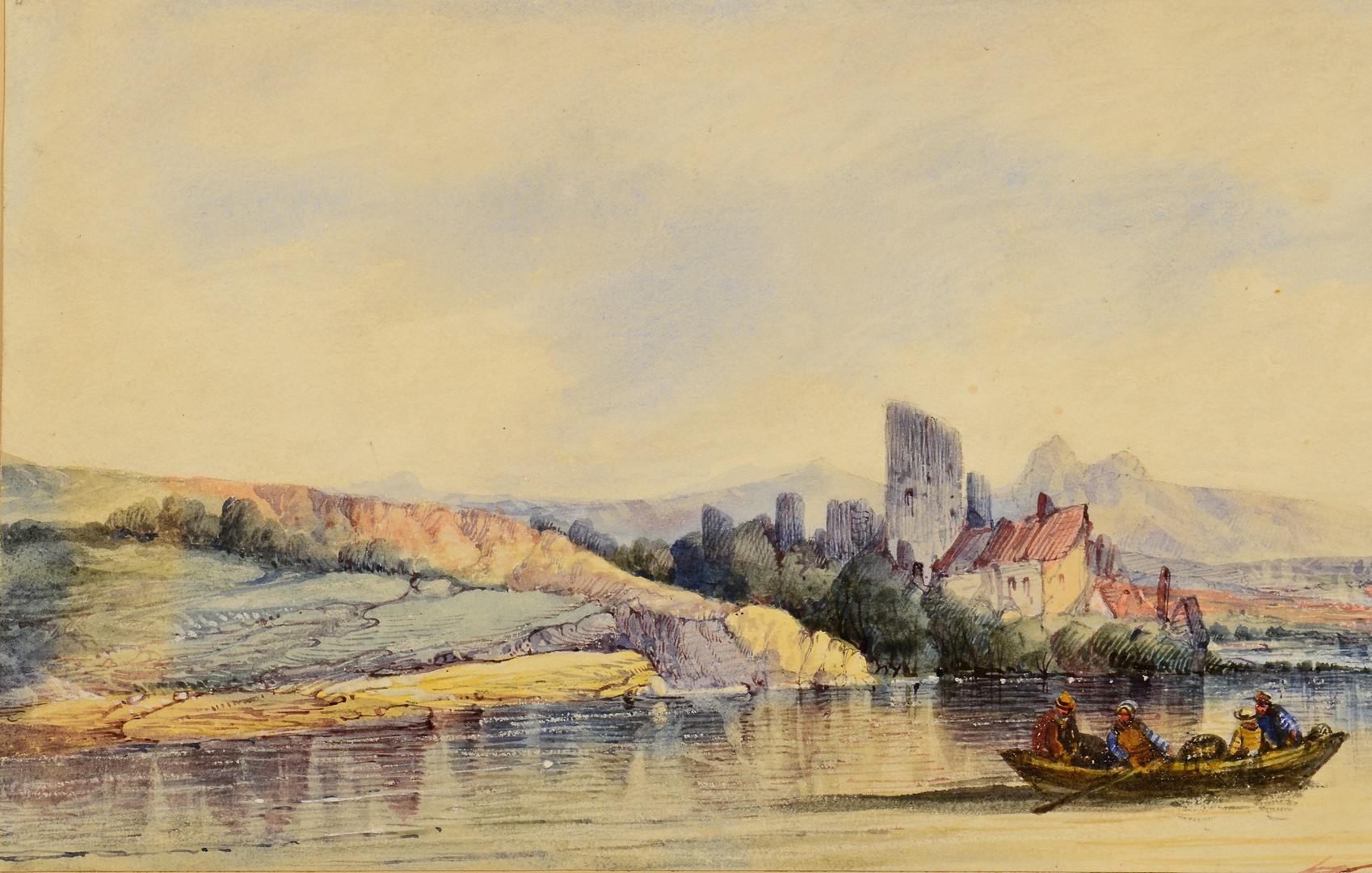 Lot 835: English Landscape Watercolor, A. H. Vickers