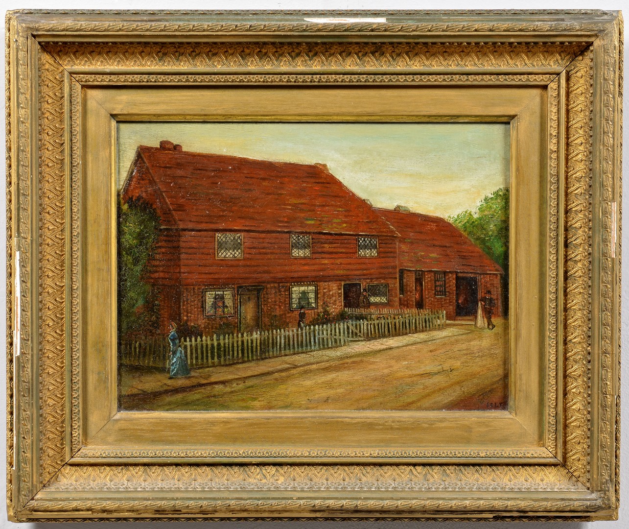 Lot 837: Pr. English House Paintings, Edenbridge