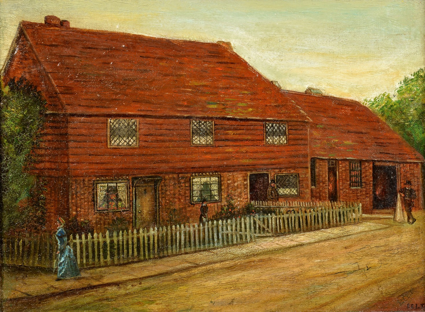 Lot 837: Pr. English House Paintings, Edenbridge