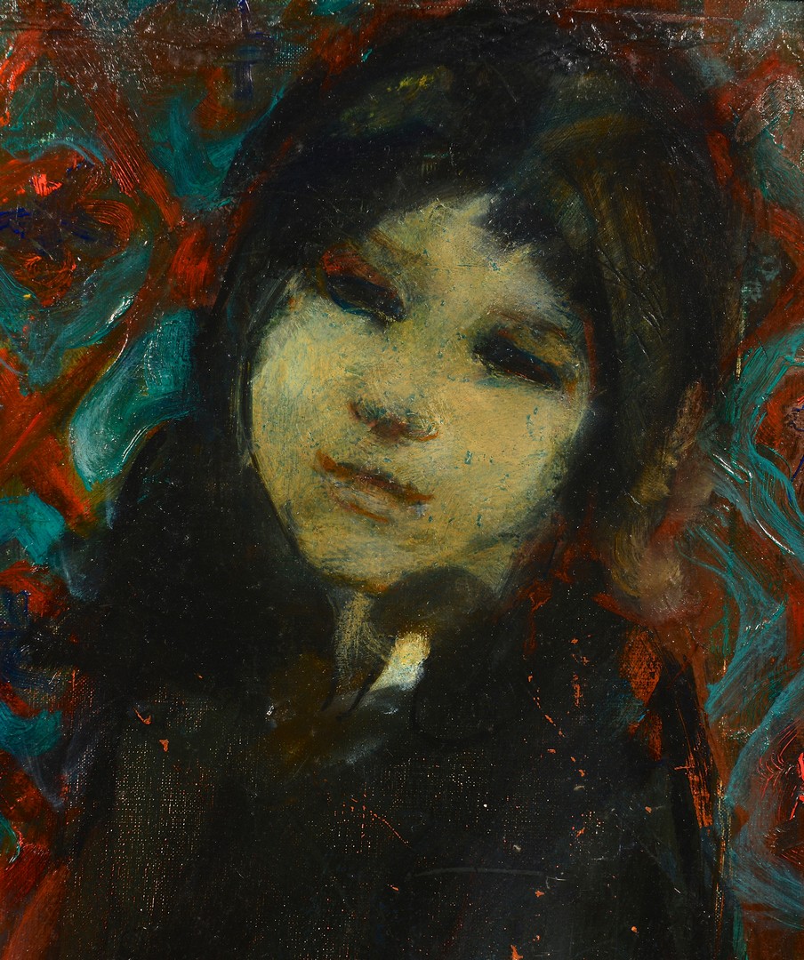 Lot 850: Arie Wachenhauser oil on canvas child portrait