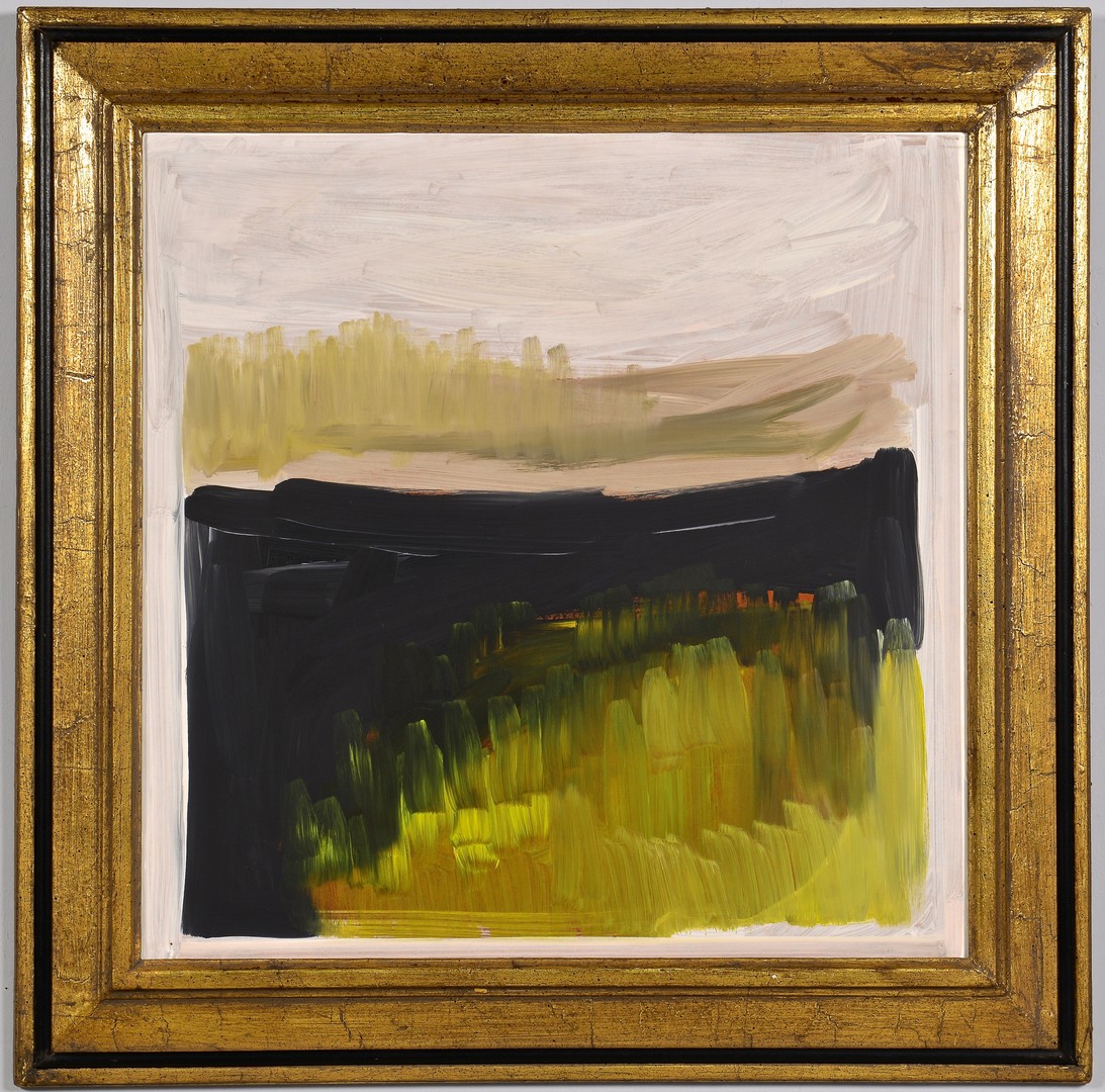 Lot 851: Abstract color block painting