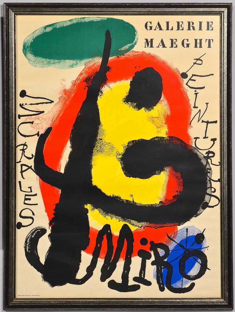 Lot 855: Miro and Klee Lithos and Poster, 3 items