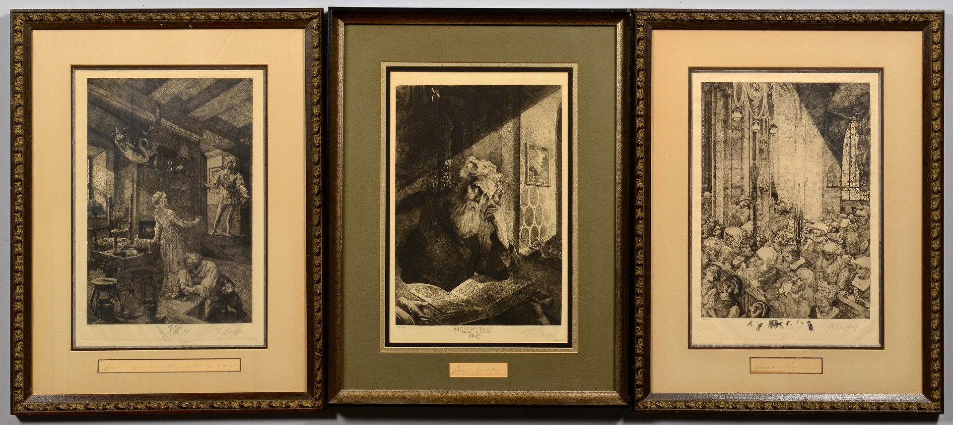 Lot 858: 3 Ferdinand Staeger Etchings from The Mastersinger
