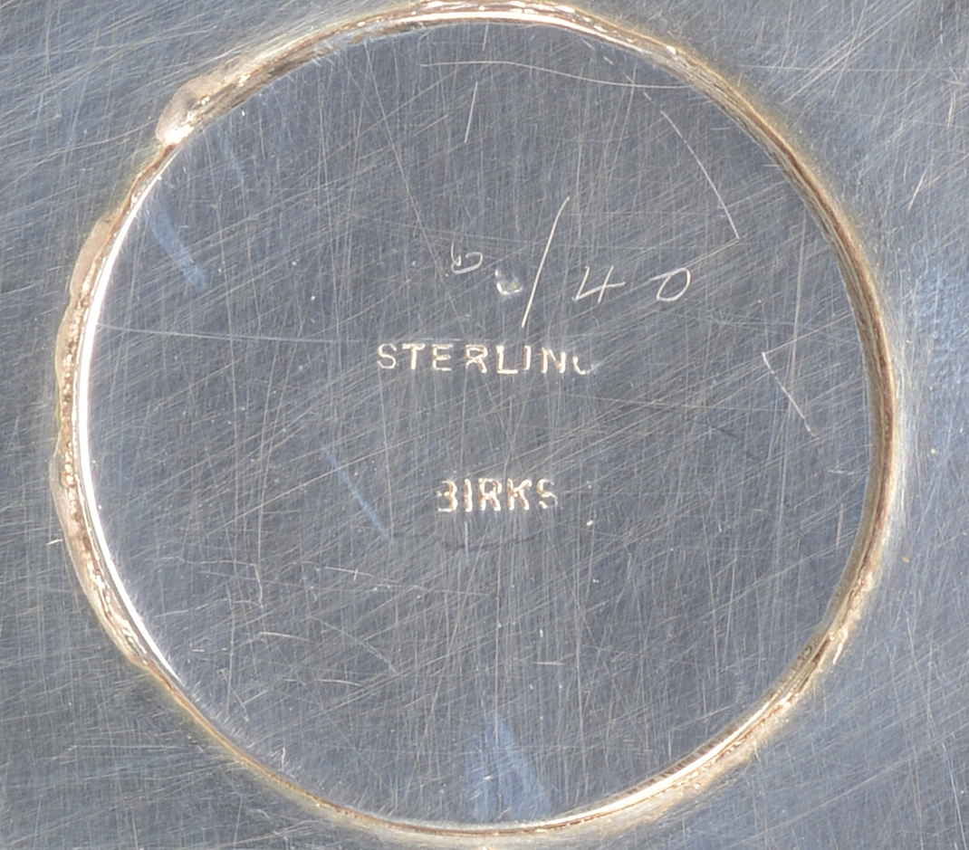 Lot 869: Birks Sterling Serving Hollowware, Engraved Decora