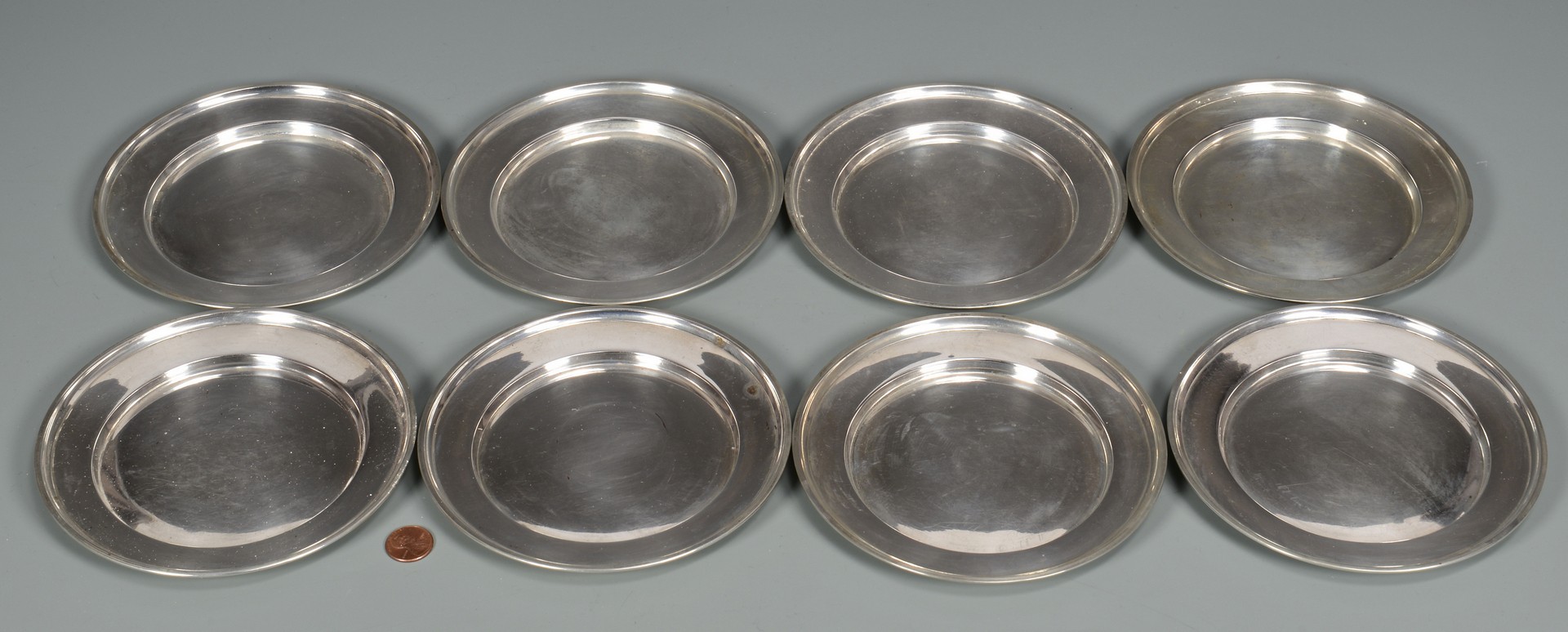 Lot 876: Sterling Plates incl. Bread Plates, Pats & more