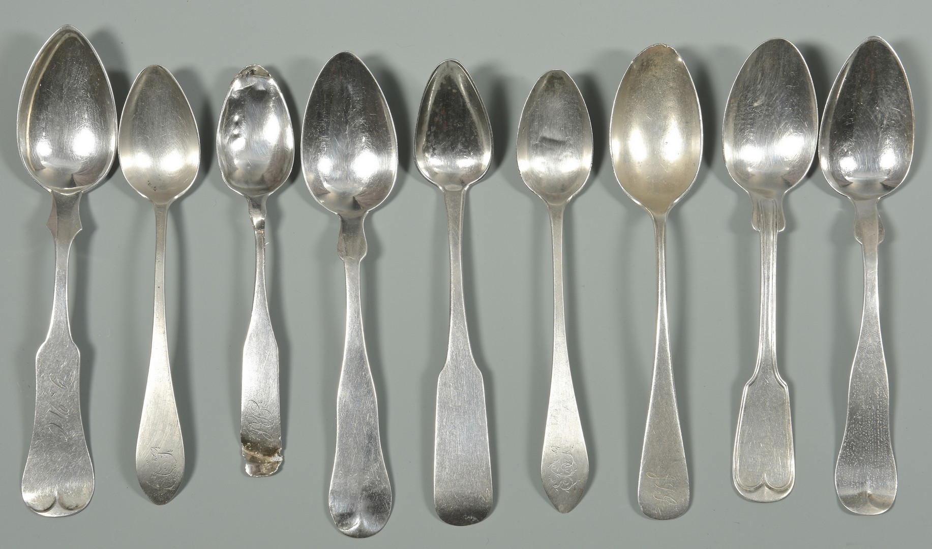 Lot 879: Assd. Sterling and Coin Silver Flatware by unident