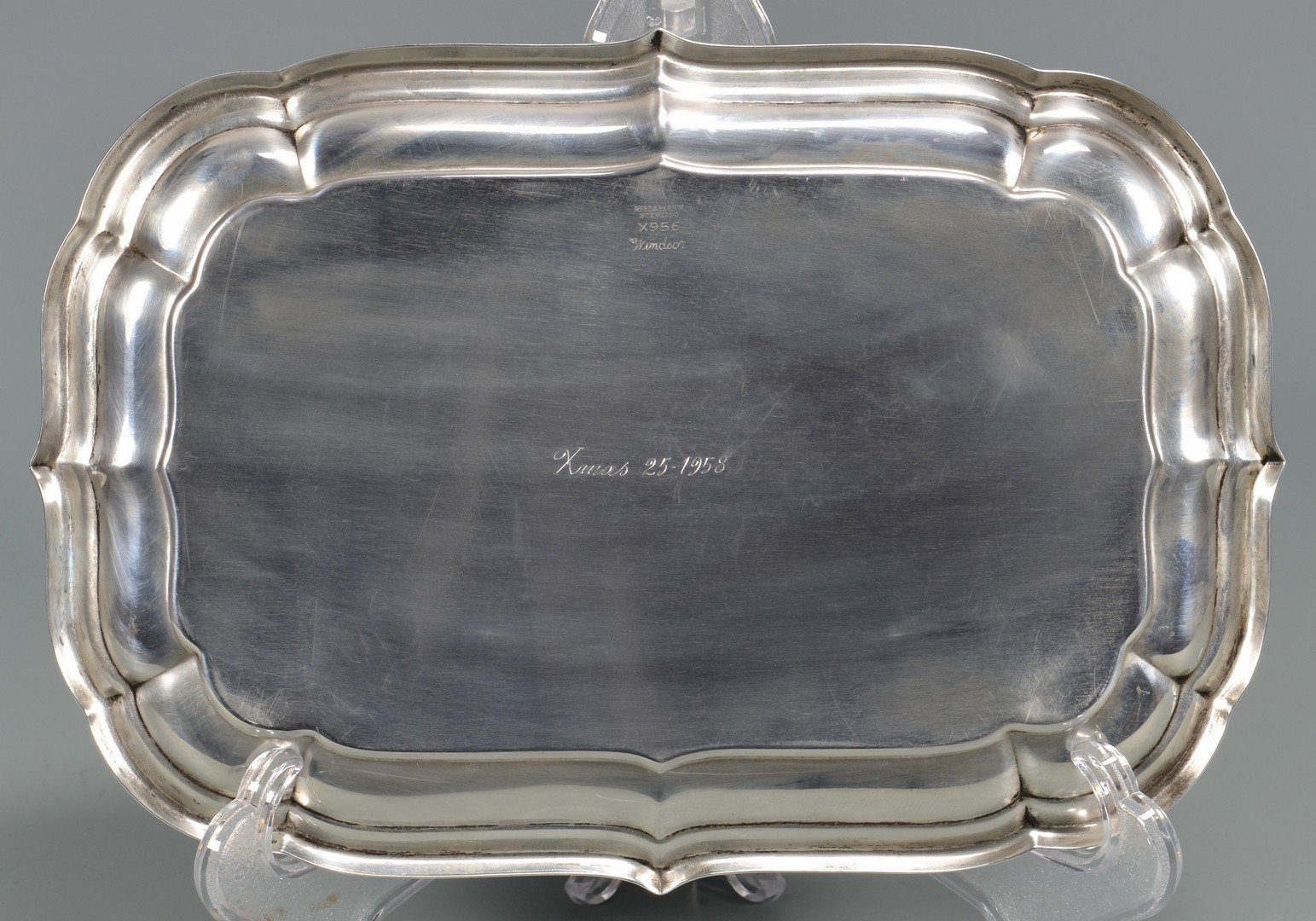 Lot 888: Sterling Compote and Tray