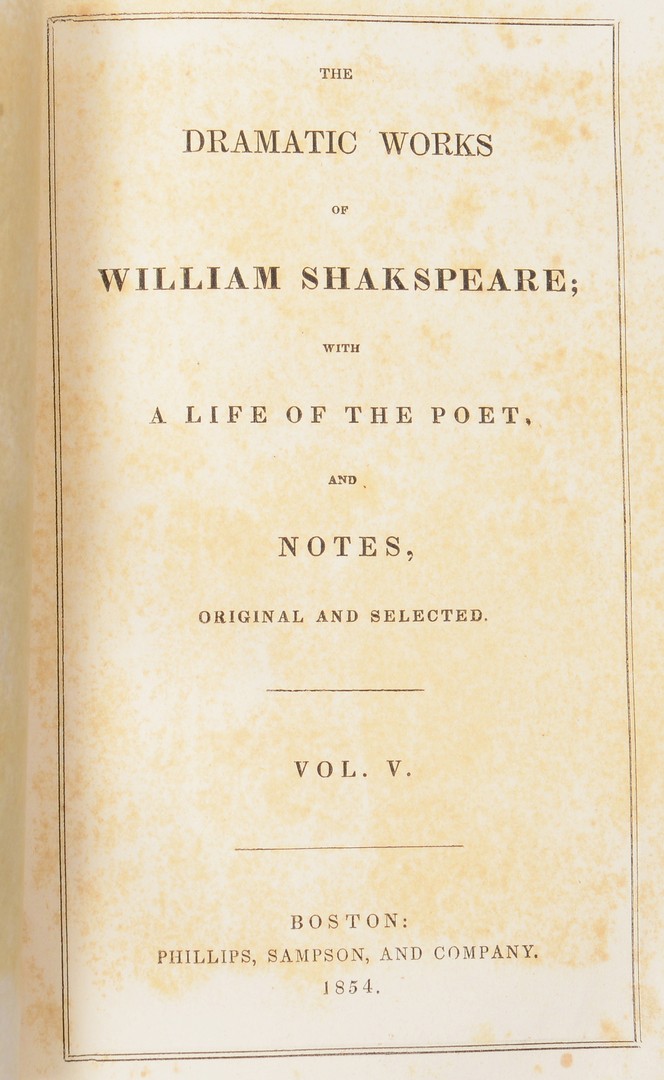 Lot 902: 8 Vols Shakespeare plus Hogarth's Works