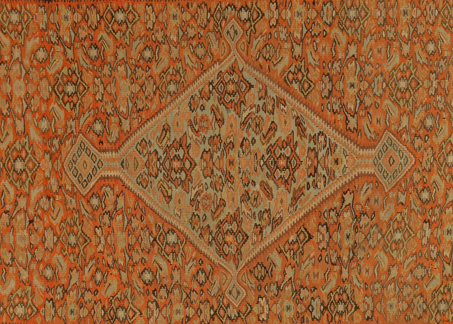 Lot 905: Antique Persian Senneh Kilim, c. 1900
