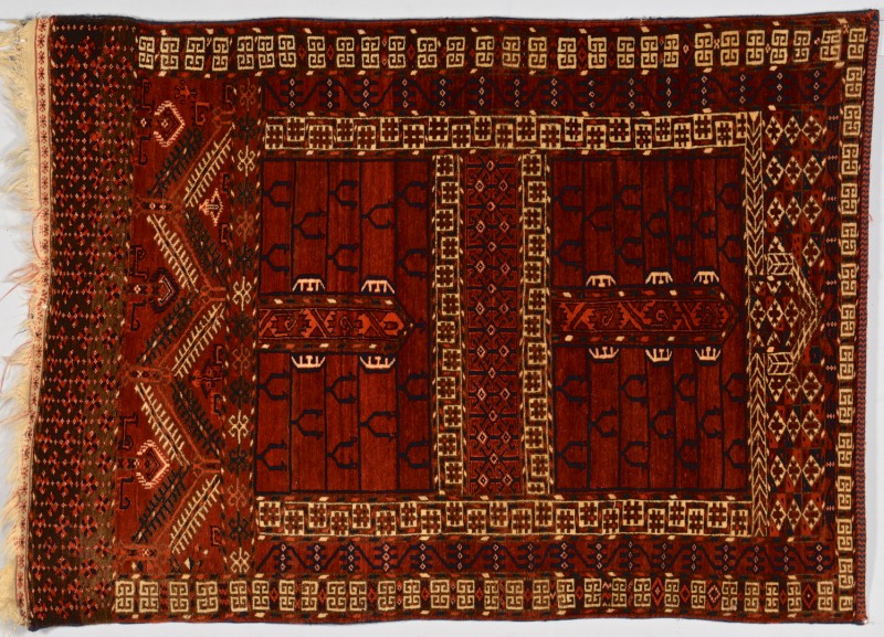 Lot 907: Tekke Hatchi area rug, c. 1930