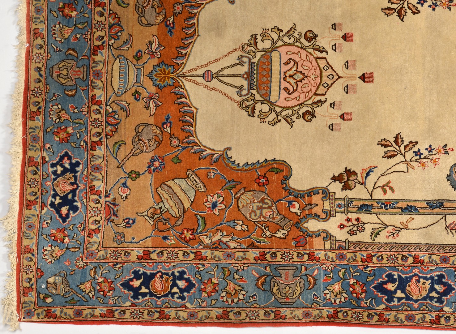 Lot 910: Tabriz Wool and Silk Tree of Life Rug