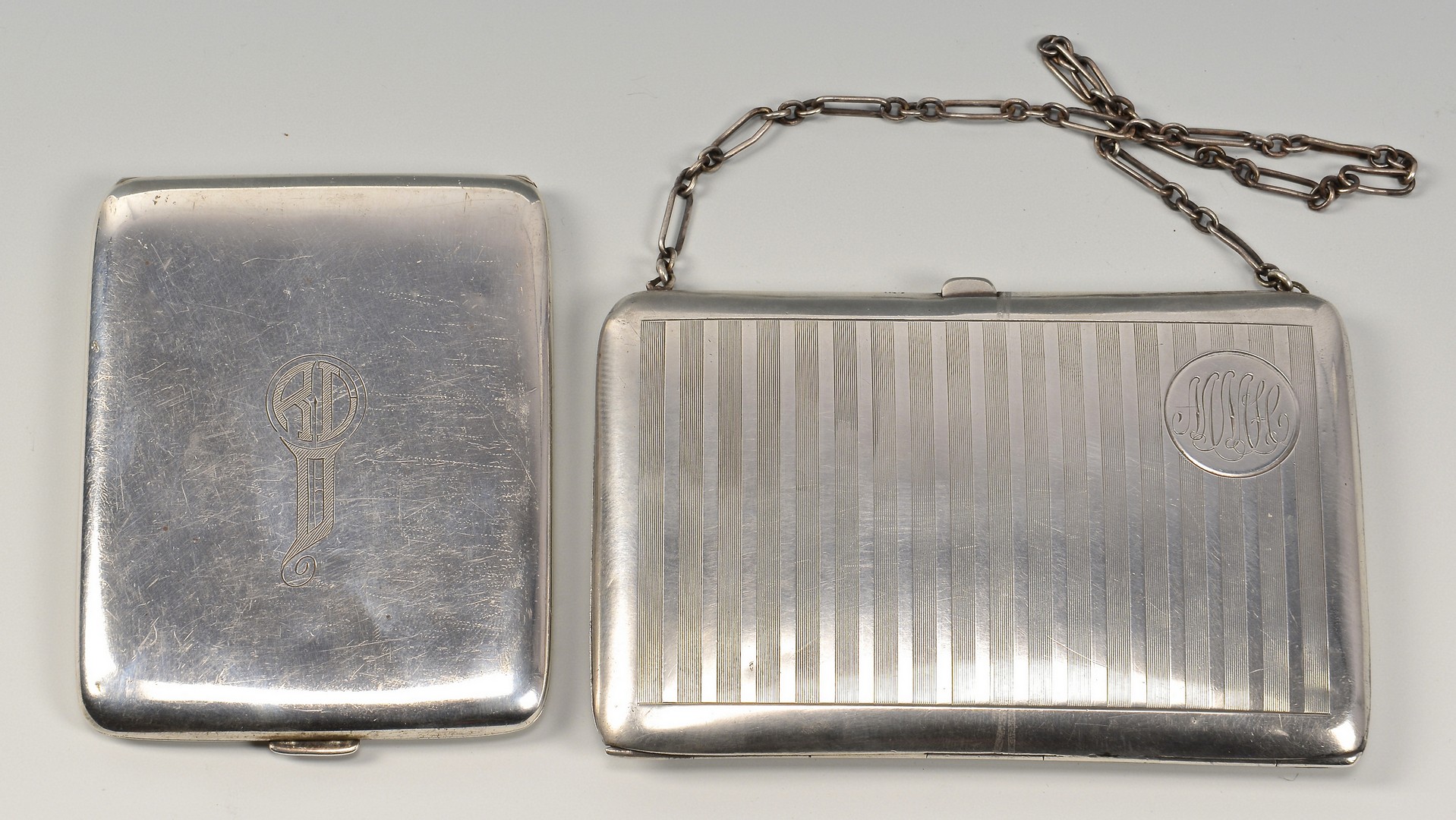 Lot 939: 7 Misc. Silver Items incl. Purses, Card Cases