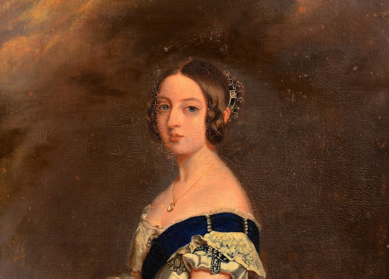 Lot 93: After F. Winterhalter, Queen Victoria portrait