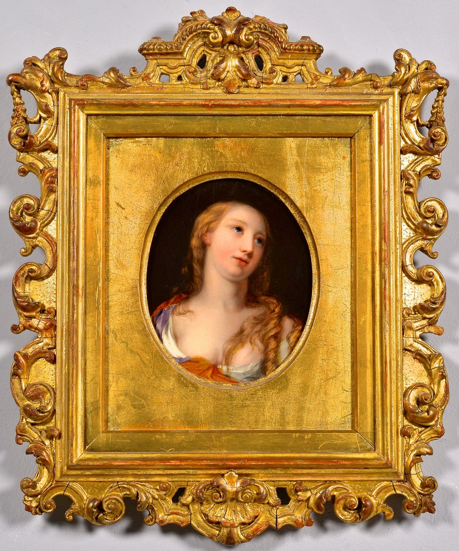 Lot 97: Old Master Oil on Panel Female Portrait