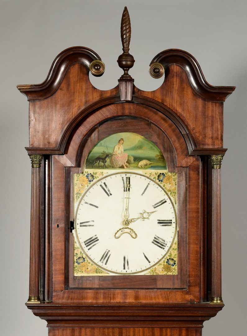 Lot 104: Georgian Mahogany Tall Case Clock