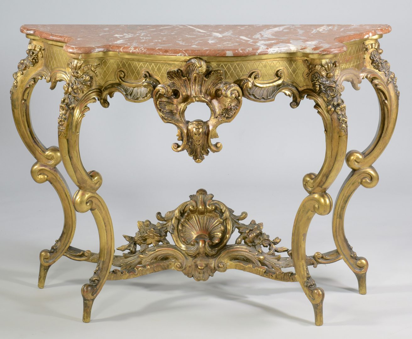 Lot 106: Italian Giltwood & Marble Console Table