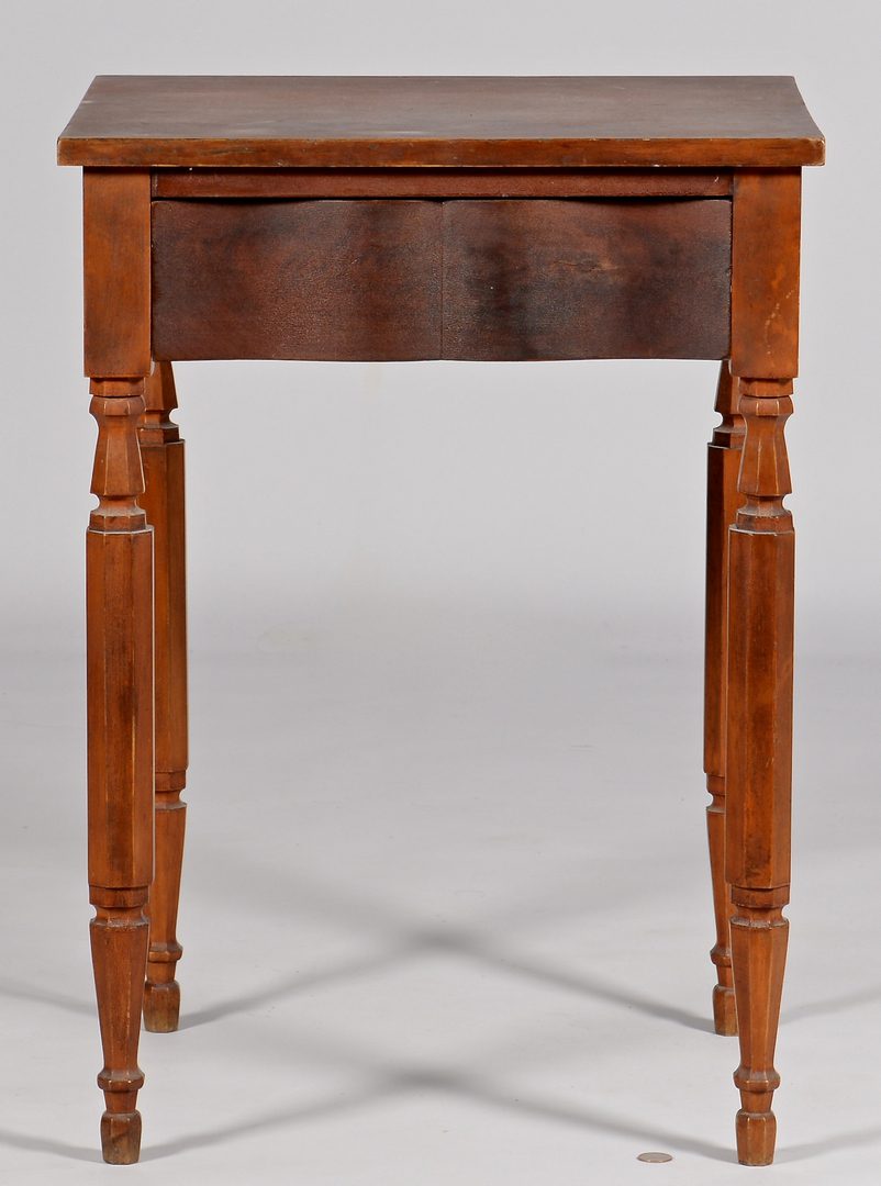 Lot 115: Ohio River Valley Cherry Table, Shaped Drawer