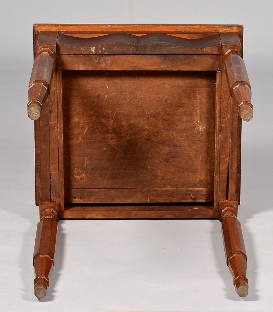 Lot 115: Ohio River Valley Cherry Table, Shaped Drawer