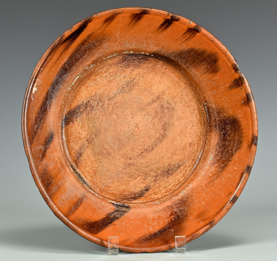 Lot 135: Earthenware Manganese Decorated Charger