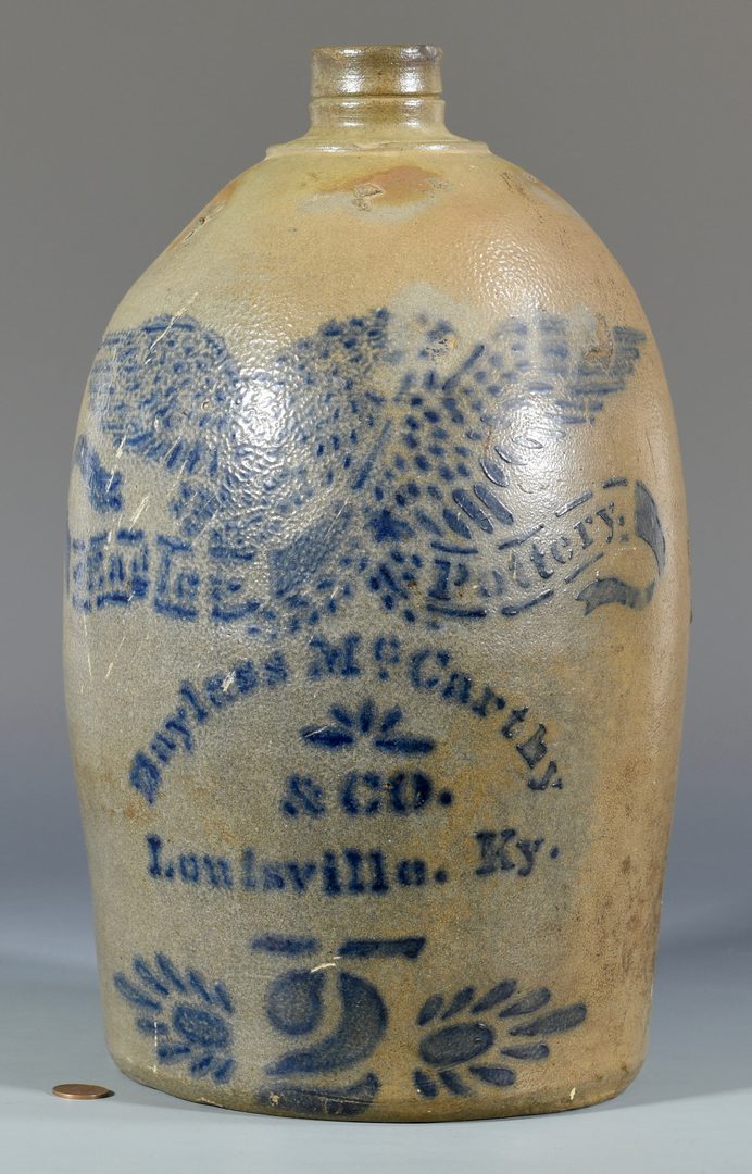 Lot 136: Bayless McCarthy & Co. Cobalt Decorated Stoneware