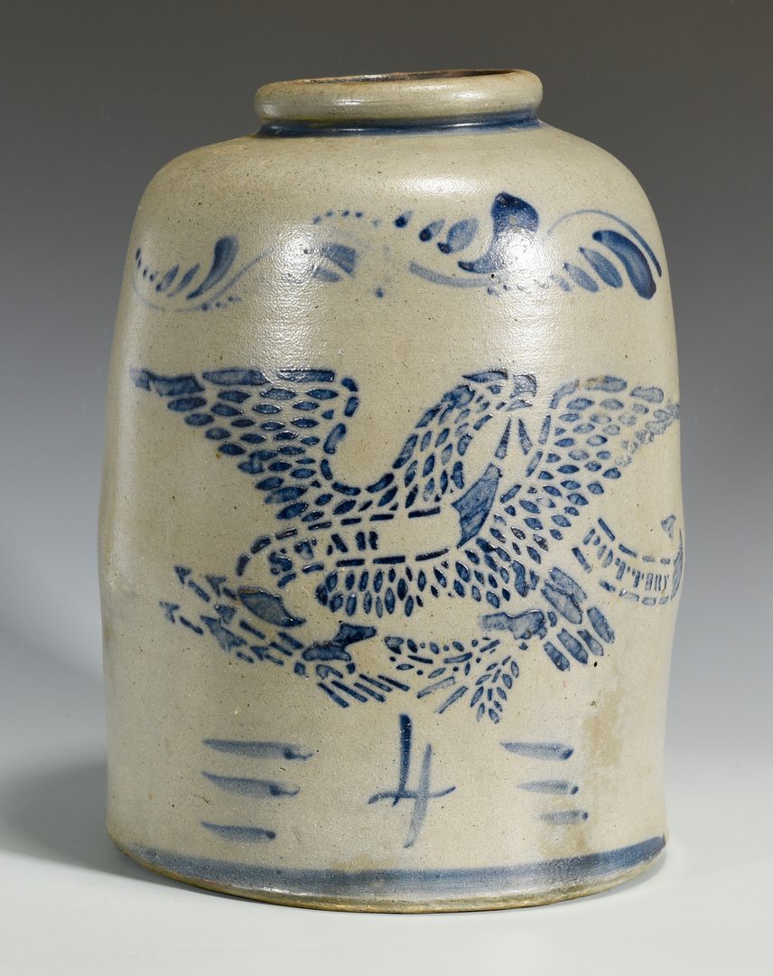 Lot 143: PA Star Pottery Stoneware Eagle Jar
