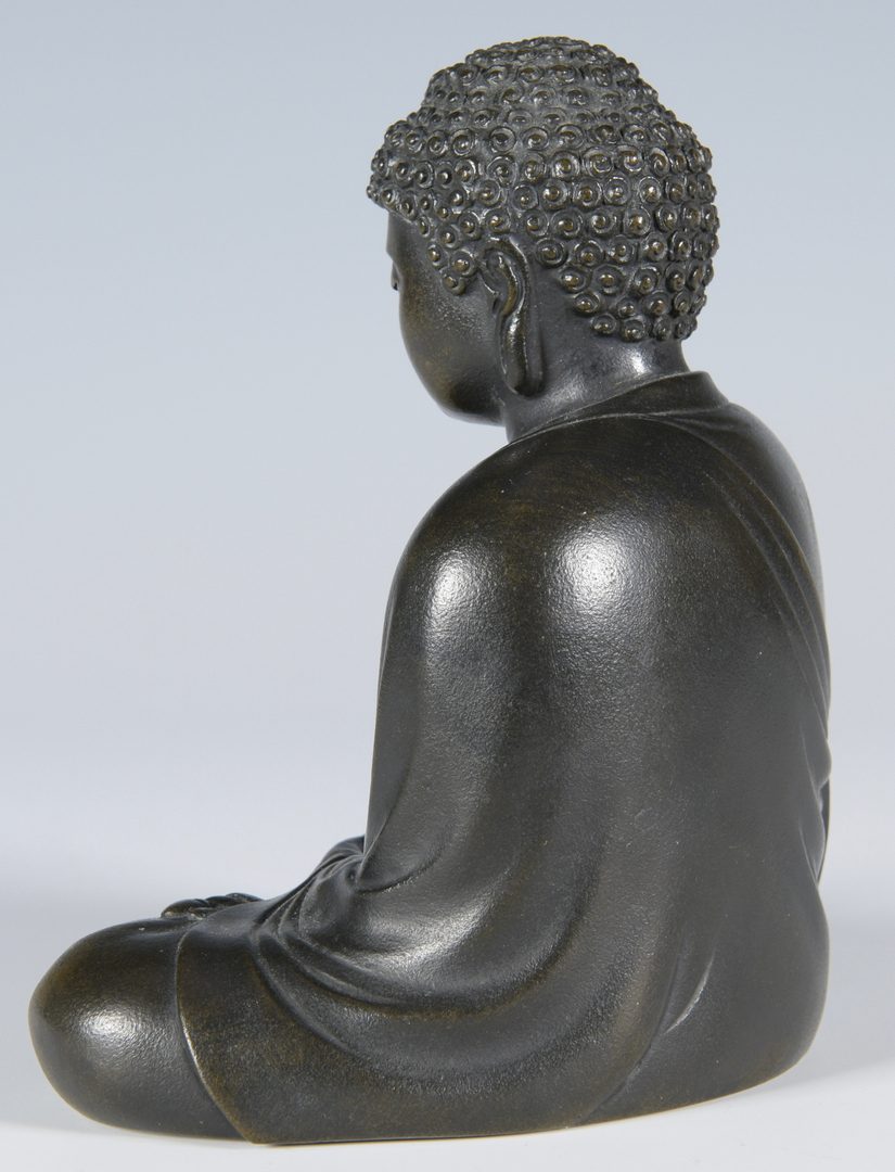 Lot 14: Japanese Signed Bronze Buddha