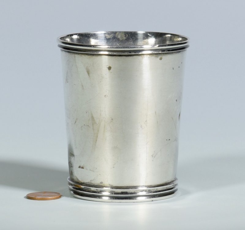 Lot 158: Alexandria, Virginia Coin Silver Cup, Adam , Polk History