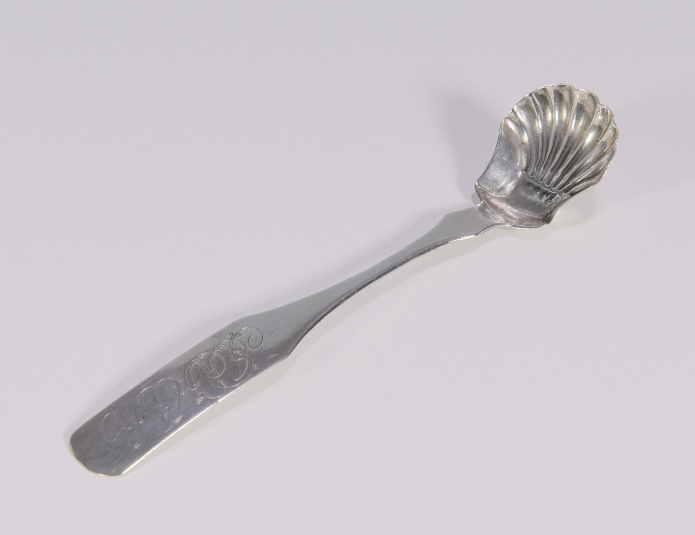 Lot 169: T. Cain TN Coin Silver Sugar Spoon