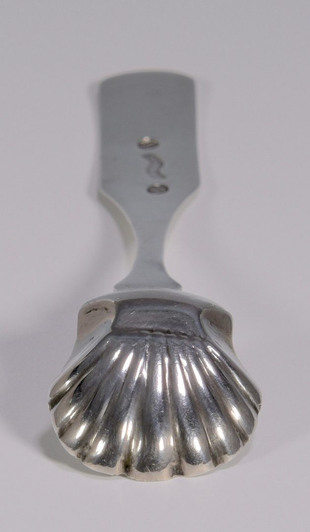 Lot 169: T. Cain TN Coin Silver Sugar Spoon