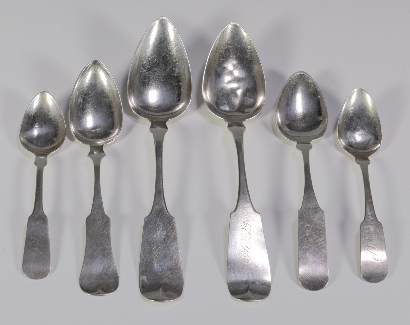 Lot 170: J. Ewan SC Coin Silver Salver – plus 6 Northern spoons