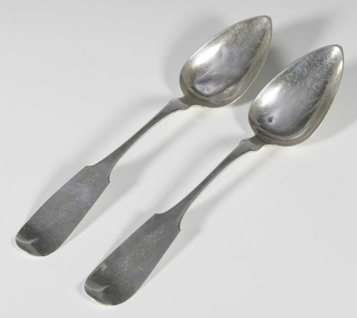 Lot 170: J. Ewan SC Coin Silver Salver – plus 6 Northern spoons