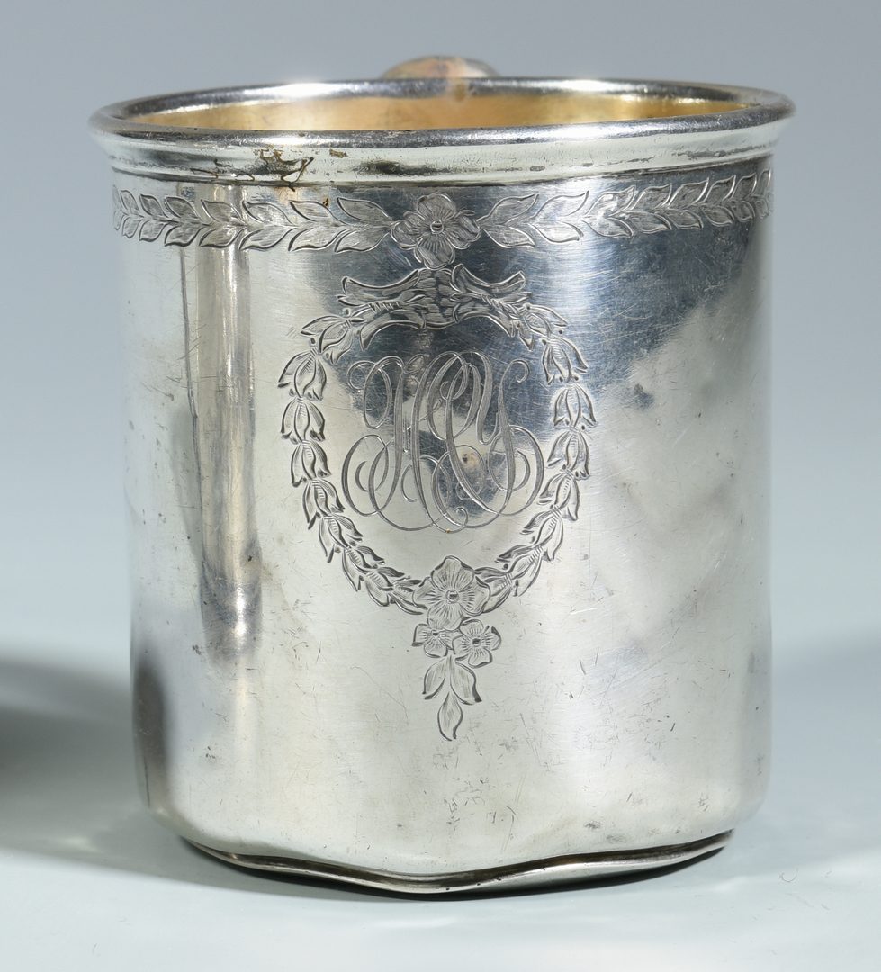 Lot 171: 2 Silver Mugs inc. Medallion and Bailey
