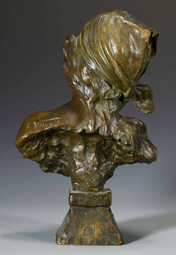 Lot 175: E. Villanis Bronze Bust of Child