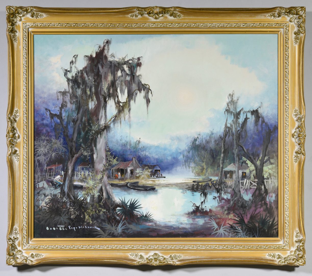 Lot 199: Colette Heldner Swamp Scene Oil on Canvas