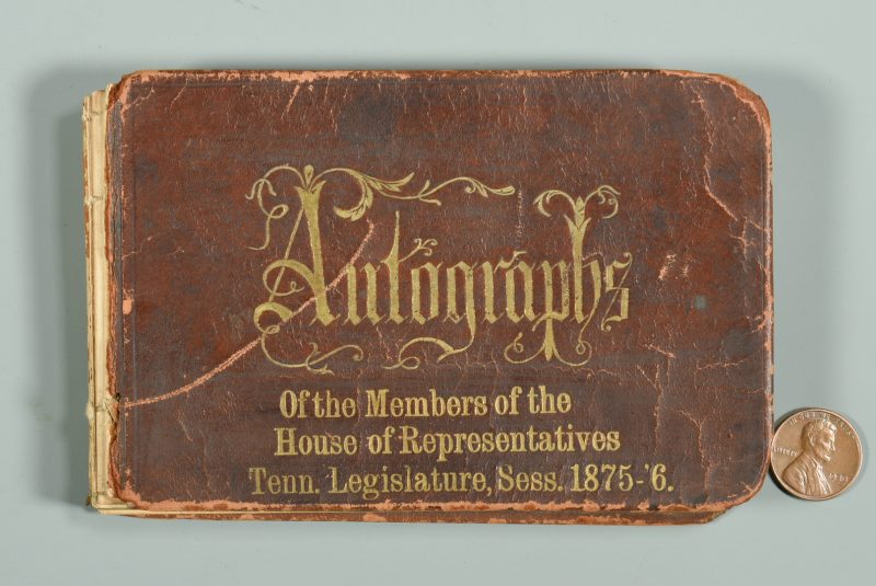 Lot 235: 1875 TN House Members Autograph Book