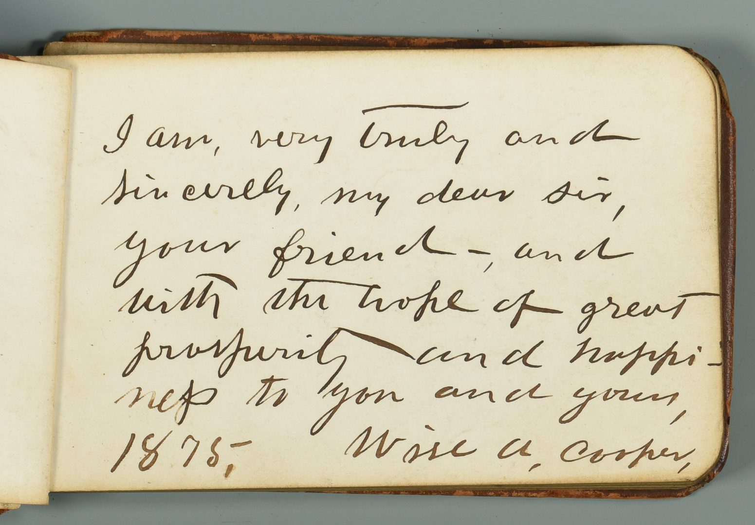 Lot 235: 1875 TN House Members Autograph Book