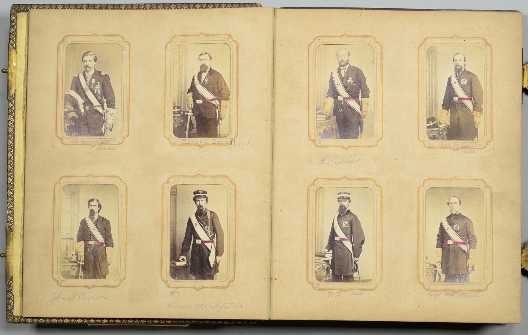 Lot 236: C.C. Giers Masonic Photo Album, inc. Andrew Johnson