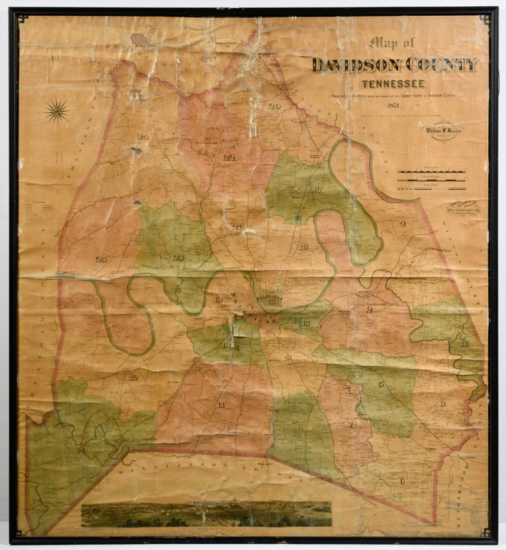 Lot 260: 1871 Foster Map of Davidson County