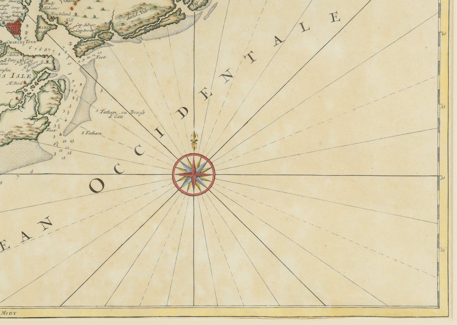 Lot 265: Important Early South Carolina Map 1696